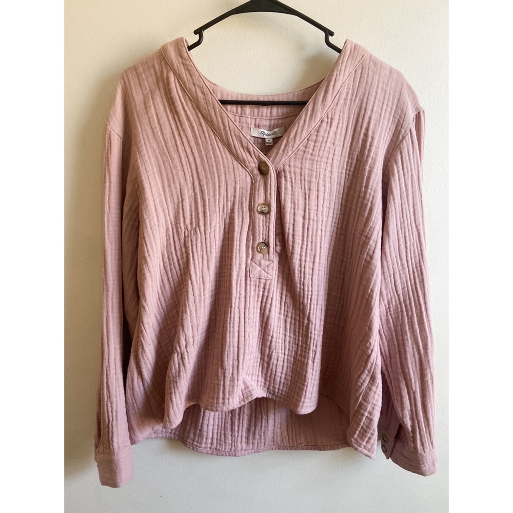 SOLD Madewell Lightspun Evert Top In Wisteria Dove - Picture 7 of 11